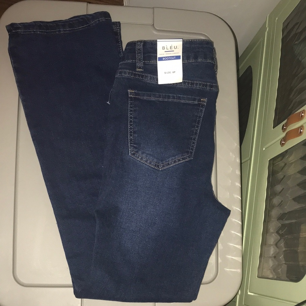 Womens Dark Blue Boot Cut Jeans